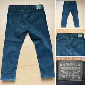 Y2K Levi Dark Blue Denim 502 Regular Jeans Men Waist 38 Length 30